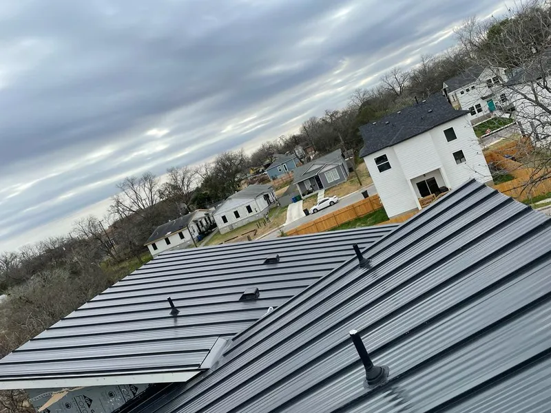 Standing seam metal roof panels with vents for Skylight Repair in Ingleside
